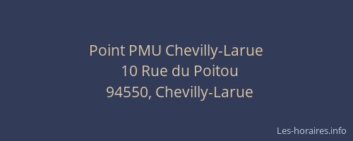 Point PMU Chevilly-Larue