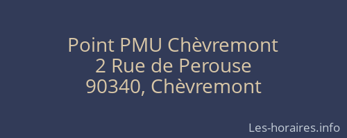 Point PMU Chèvremont