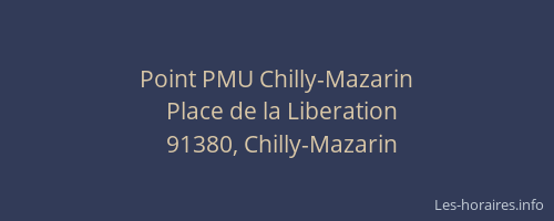 Point PMU Chilly-Mazarin