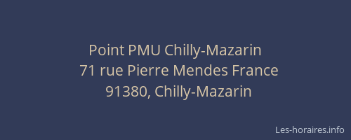 Point PMU Chilly-Mazarin