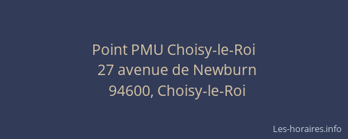 Point PMU Choisy-le-Roi