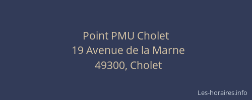 Point PMU Cholet