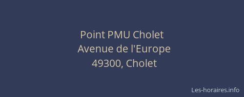 Point PMU Cholet