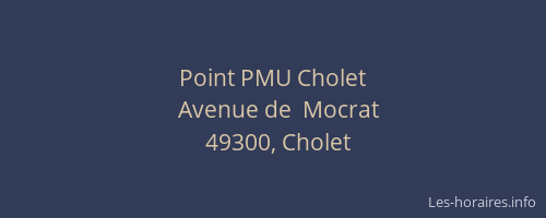 Point PMU Cholet