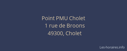 Point PMU Cholet