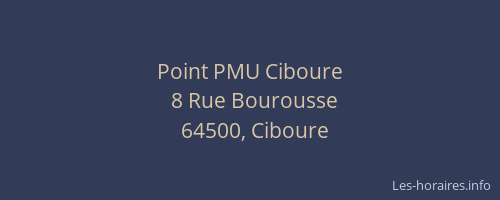 Point PMU Ciboure