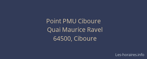 Point PMU Ciboure
