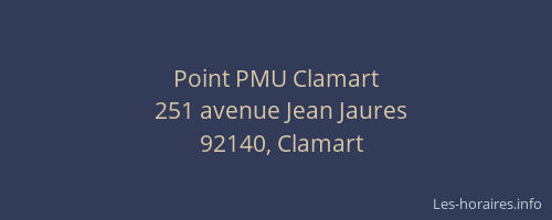Point PMU Clamart