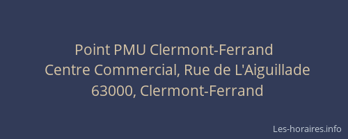 Point PMU Clermont-Ferrand