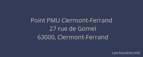 Point PMU Clermont-Ferrand