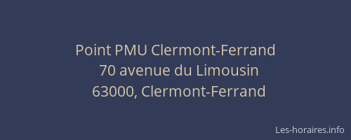 Point PMU Clermont-Ferrand