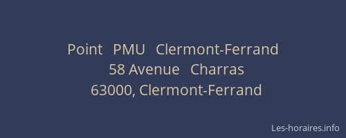 Point   PMU   Clermont-Ferrand