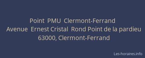 Point  PMU  Clermont-Ferrand
