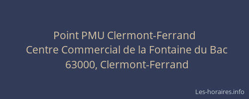 Point PMU Clermont-Ferrand