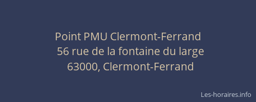 Point PMU Clermont-Ferrand