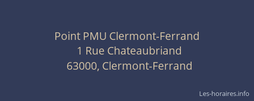 Point PMU Clermont-Ferrand
