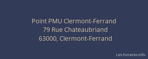 Point PMU Clermont-Ferrand