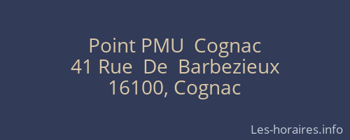 Point PMU  Cognac