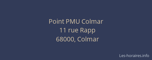 Point PMU Colmar