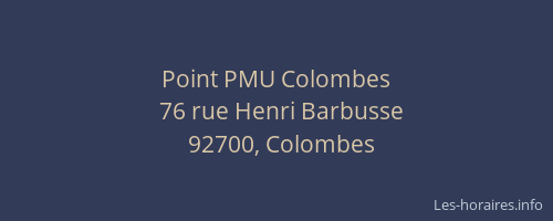 Point PMU Colombes