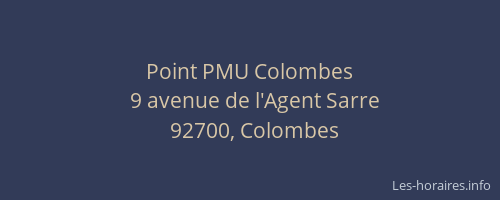 Point PMU Colombes