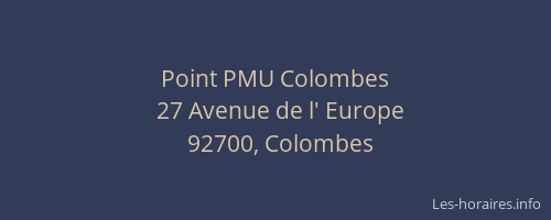 Point PMU Colombes