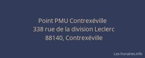 Point PMU Contrex&eacute;ville
