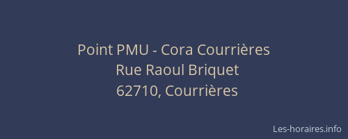 Point PMU - Cora Courri&egrave;res