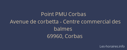 Point PMU Corbas