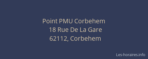 Point PMU Corbehem