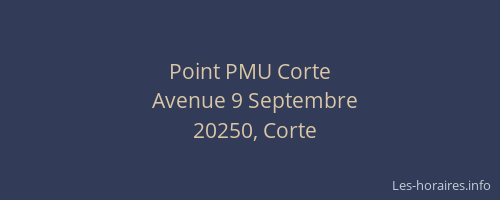 Point PMU Corte