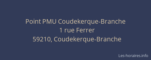 Point PMU Coudekerque-Branche