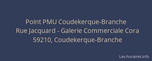 Point PMU Coudekerque-Branche