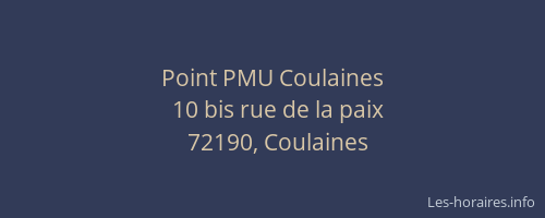 Point PMU Coulaines