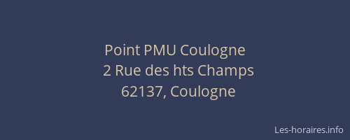 Point PMU Coulogne