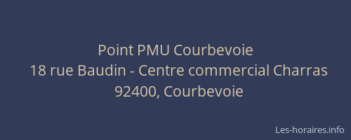 Point PMU Courbevoie