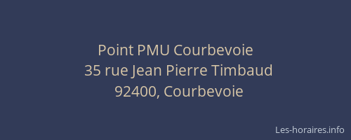 Point PMU Courbevoie