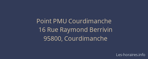Point PMU Courdimanche