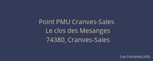 Point PMU Cranves-Sales