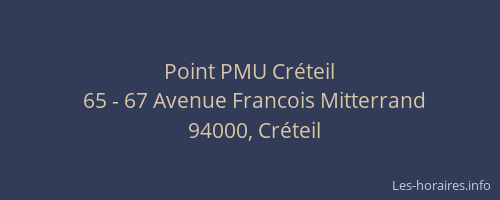 Point PMU Cr&eacute;teil