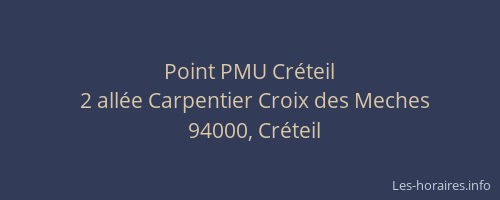 Point PMU Cr&eacute;teil