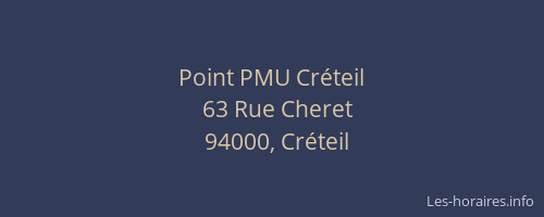 Point PMU Cr&eacute;teil