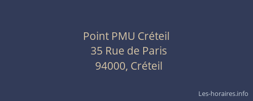 Point PMU Cr&eacute;teil