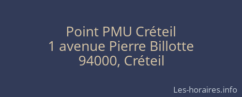 Point PMU Créteil