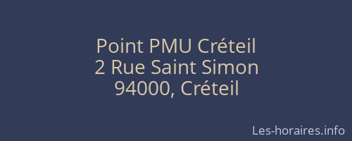 Point PMU Créteil