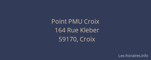 Point PMU Croix