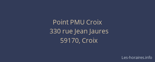 Point PMU Croix