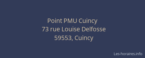 Point PMU Cuincy