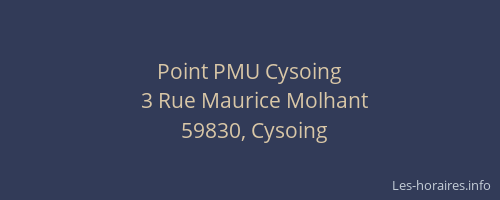 Point PMU Cysoing