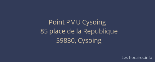 Point PMU Cysoing